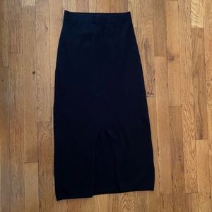 Free People Ribbed Knit Skirt with Slit